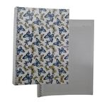 Kareli 72 Yaprak Spiralli Defter A4 Boy Desenli Plastik Kapak 1 Adet Studi 72 yp Spralli Plastik Kapak Kareli Defter