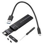 USB 3.1 TYPE C TO PCI-E M.2 NVME SSD HARİCİ TAŞINABİLİR KUTU