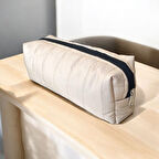 Bej Kalem Çantası Su İtici Kumaş