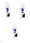 82240 NIVEA BLACK & WHITE CLEAR ROLL-ON  3 ADET