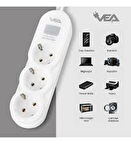 VEA 21571 3LÜ AKIM KORUMALI  PRİZ