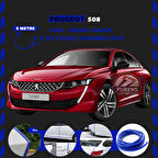 Peugeot 508 Oto Araç Kapı Koruma Fitili 5metre Parlak Mavi Renk