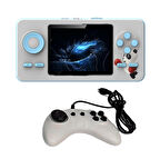 QASUL El Tipi Oyun Konsolu, 2.6 İnç Oyun Konsolu Dahili 520 Klasik Oyunlar Şarj Edilebilir Taşınabilir Stil
