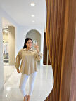 Sırt Dekolteli Oversize Basic Gömlek GMK08002