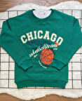 CHICAGO Baskılı Çocuk Oversize Sweatshirt (vIpnzArJbTxxZ)