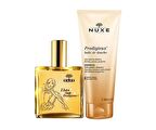 Nuxe Huile Prodigieuse Çok Amaçlı Kuru Yağ 100 Ml + Huile De Douche Duş Yağı 200 Ml
