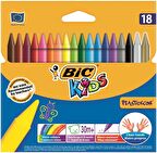 Bic Kids Plastidecor Elleri Kirletmeyen Pastel Boya 18'Li Kutu