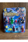 6'lı Figür Seti Leg0 Uyumlu Yenilmezler Avengers' Figürleri 12 Parça Figür Spiderman Hulk İronman