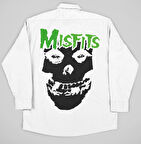 Misfits Müzik Grubu Baskılı Unisex Rock Metal Cepli Gömlek