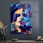 Decovetro Cam Tablo Pop Art Inked Woman