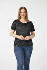 3284 SIRTI DANTEL DETAYLI VİSKON PENYE DESENLİ BLUZ