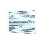 Decovetro Cam Kesme Tahtası Marine Blue Fish Line 30x40 Cm