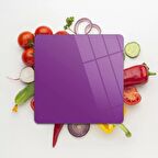 Decovetro Cam Kesme Tahtası Kare Mor Rengi 30x30 Cm