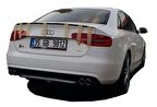 Audi A4 B8 Makyajlı 2012 - 2016 S4 Arka Tampon Eki - Difüzör (Plastik)