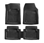 Fiat Panda Havuzlu Universal Paspas Krom Siyah Renk