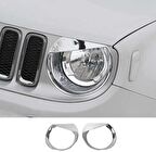 Jeep Renegade 2014 2017 Ön Far Kaplama ABS Krom