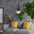 Gönen Tekli Siyah Modern Retro Sarkıt Mutfak Retro Salon Avize 