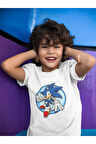 Sonic Baskılı Unisex Çizgi Film Çocuk Tişört (1-12 YAŞ)