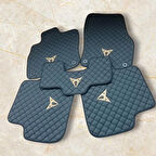 Cupra Terramar Uyumlu 2024-2025 Siyah  Deri Kapitone Oto Paspas Takım 5 li Set