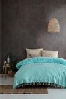 Reyo Home %100 Pamuk Çift Kişilik Pike Ve Yatak Örtüsü 200x230 Cm Su Yeşili AT-15316