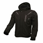 4Riders Rex Pro Korumalı Softshell Motosiklet Montu Siyah