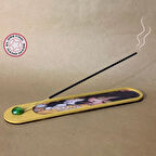 Uretti - Pınar 6606 - El Yapımı Sevimli Kedili Kız Dekoratif Tütsü Kayığı - 5 x 25 cm