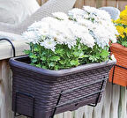 Omnipazar SO-HB01A Askılı Hasır Desen Balkon Saksı 6.5 Litre No 1