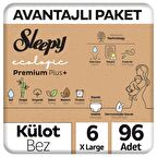 Sleepy Ecologic Premium Plus Avantajlı Paket Külot Bez 6 Numara Xlarge 96 Adet
