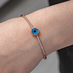 Findit Rose Nazarlı Göz Kadın Gümüş Bileklik