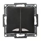 Günsan Visage Metalik Siyah Işıklı Komütatör Mek.