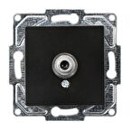 Günsan Eqona Metalik Siyah Tekli Uydu Prizi F Konnektörlü (Geçişli-Sonlu) Mek.