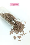 Uzun Boru Kesme Boncuk Çap 2mm Uzunluk 10 mm - 60 Gram - Duman - BNC292