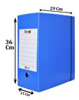 Arşiv ve Proje Kutusu 29x36x15cm Mavi 25 Adet