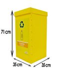 Geri Dönüşüm Kutusu - Sıfır Atık Kutusu Sarı (PLASTİK)
