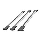 Daihatsu Terios 1997-2005 Arası ile Uyumlu FLY Model Ara Atkı Tavan Barı GRİ 3 ADET BAR