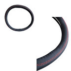 Direksiyon kılıfı 38 cm siyah-kırmızı /  DIKI420