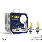 Niken 12V H4 60/55W Sarı Işık Ampul P43t 2800K