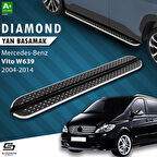 S-Dizayn Mercedes Vito W639 Uzun Şase Diamond Krom Yan Basamak 253 Cm 2004-2014 A+ Kalite