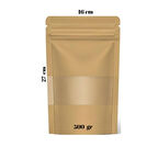 16x27 Pencereli Kraft Doypack