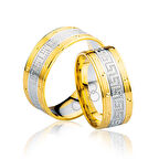 Sarı Beyaz Altın Alyans 3405-3