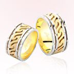 Desenli Altın Alyans 3405