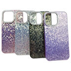 iphone 14 Pro Max – Taşlı Simli Silikon Kılıf Kapak VTX-6157