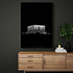 Gece Anıtkabir - Siyah Fonda Mimari Kanvas Tablo