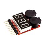 Lipo Seviye Ölçer ve Alarm Modülü 1-8S