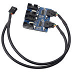 9 Pin USB 2.0 Çoklayıcı Anakart için 4 Port USB 2.0 Çoklayıcı