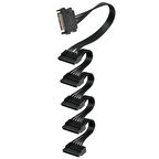 Sata power çoklayıcı splitter 1 erkek 5 dişi sata power çoklayıcı kablo 85cm