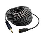 3.5mm stereo dişi erkek aux kulaklık uzatma kablosu 15m