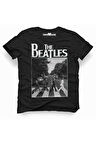 Tshirthane The Beatles Siyah Erkek Tshirt