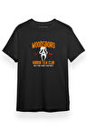 Scream Woodsboro Horror Film Club Siyah Kısa kol Erkek Tshirt