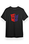 Transformers Autobots And Decepticons Siyah Kısa kol Erkek Tshirt